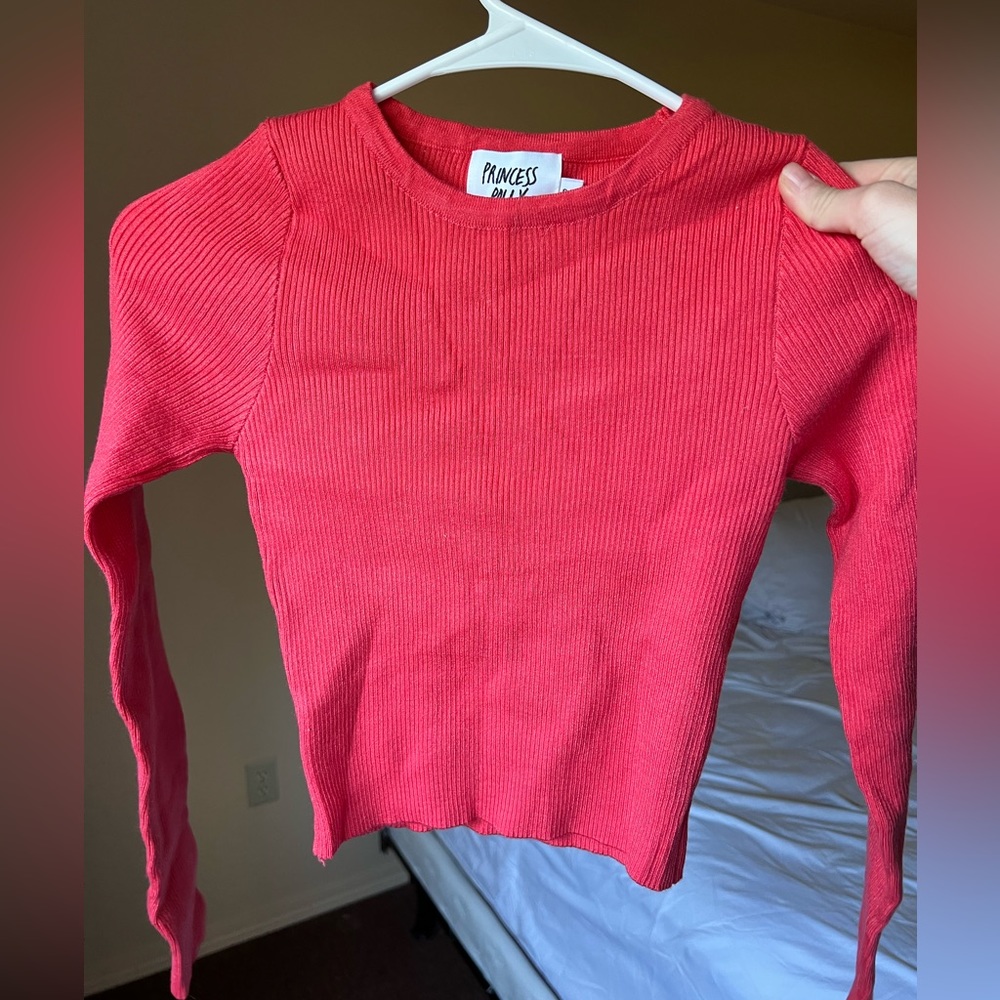 Princess Polly Long Sleeve Top - Pink/Red